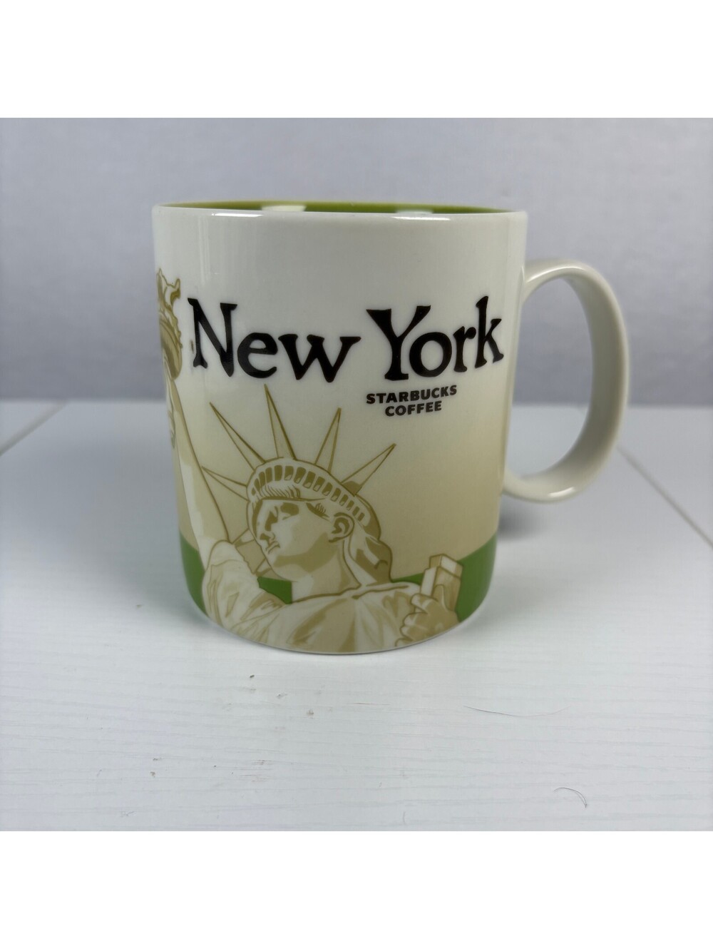 Starbucks New York Mug 2012 Global Icon Series Statue of Liberty Green 16 oz